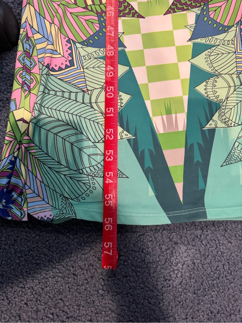 Hale Bob Lime & Teal Geometric Halter Maxi Dress - Picture 4 of 8